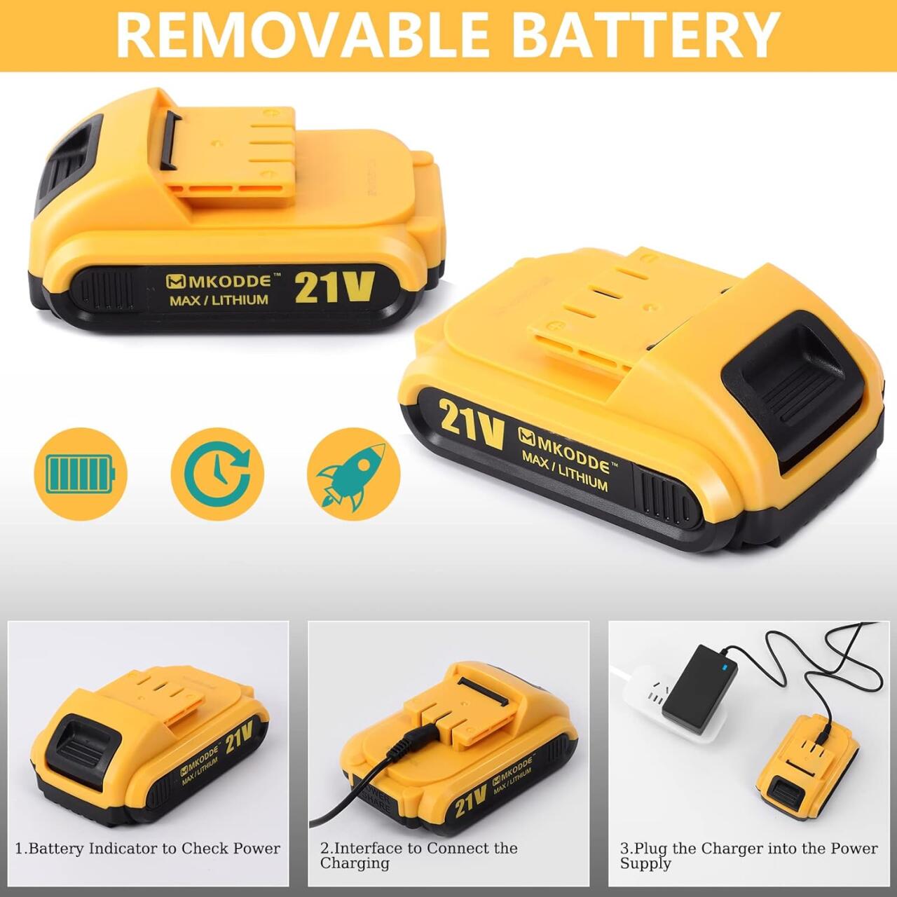 Taladro Inalámbrico 21V con 93 Piezas